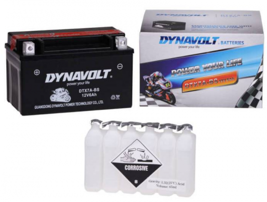 Dynavolt scooter accu 12v 6ah dtx7a bs