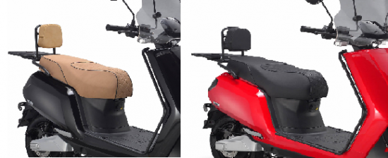 Luxe zadel iva e go s5 kleur bruin en kleur zwart luxury special iva megascooter