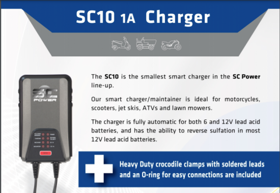 Scooter acculader sc10
