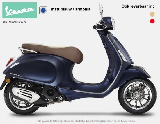 Vespa primavera s mat blauw armonia