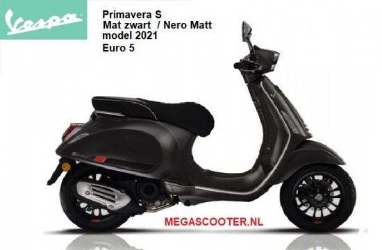 Vespa primavera s mat wart nero matt 2021 megascooter