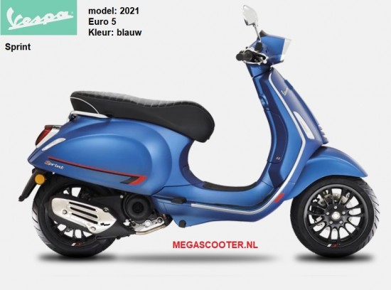 Vespa sprint blauw 2021 euro51